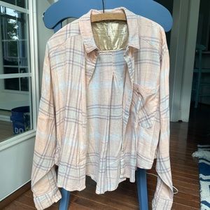 Free People Bat Wing Button Down